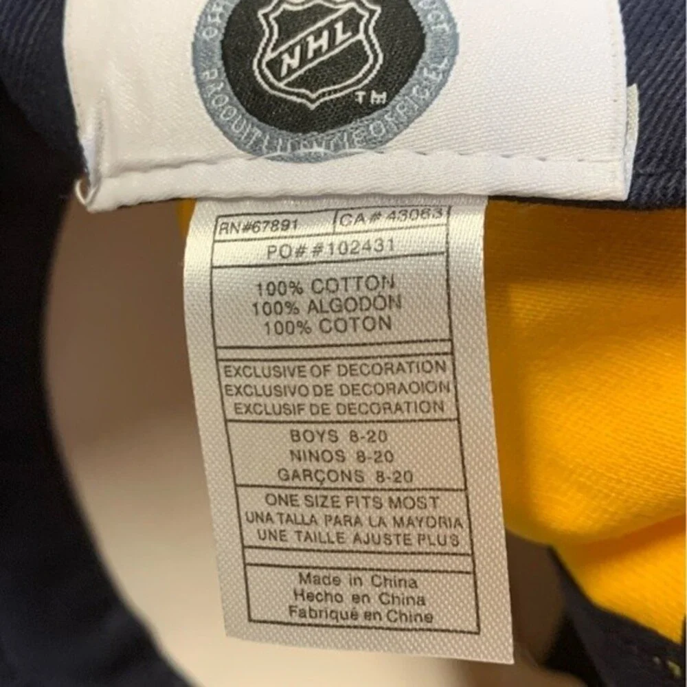 NEW NHL NASHVILLE PREDATORS | Boys Cap Hat Lid‎ Adjustable 8-20 OS